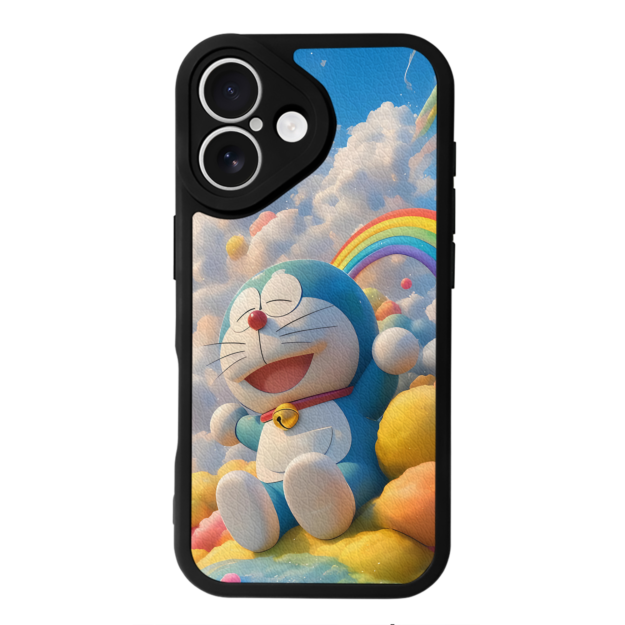 （画像用） ドラえもん Doraemon 【iPhone 16シリーズ対応】シリコンスマホケース（レザー調） 材質：シリコン